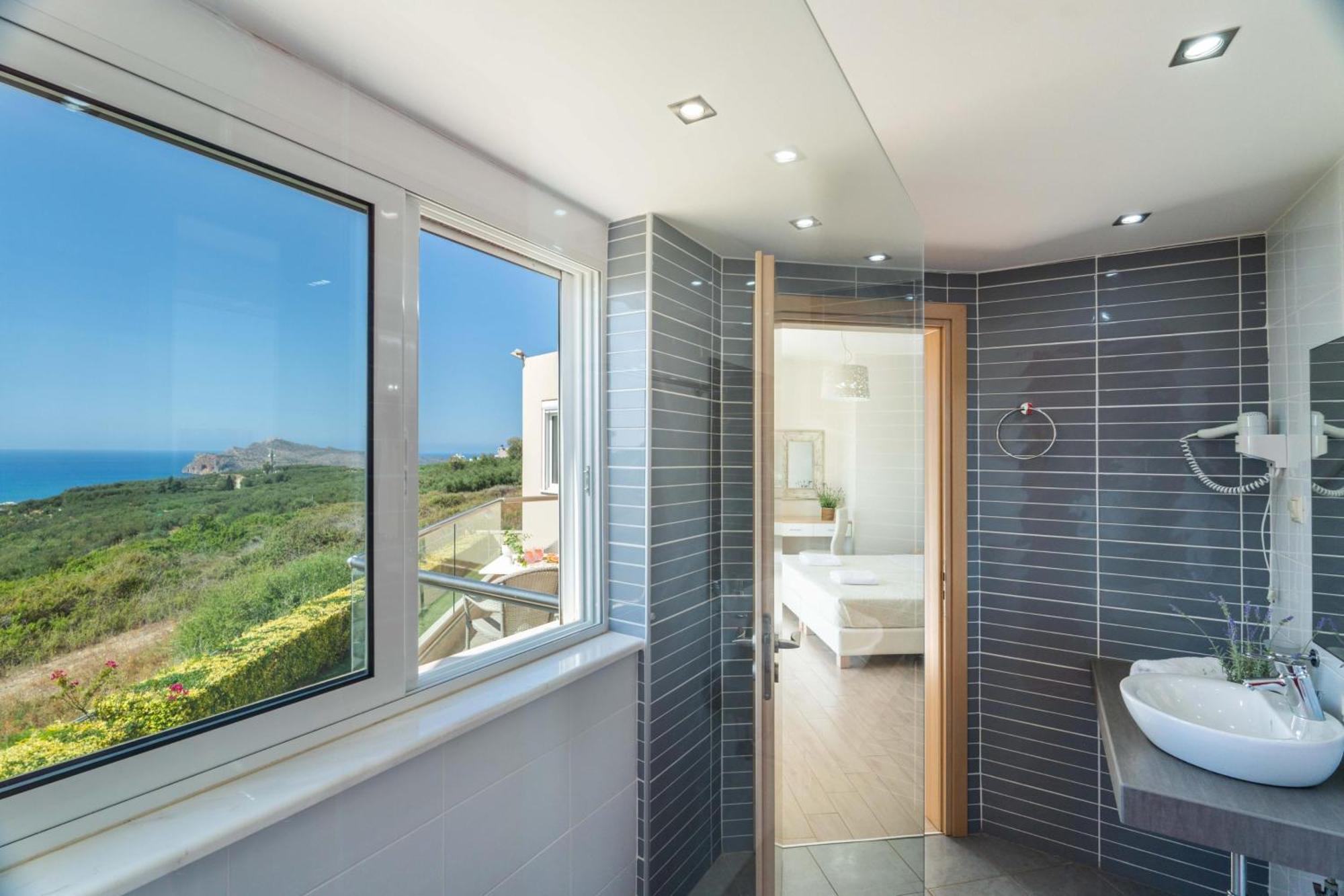 Villa Ariella With Sea View Agia Marina  Bagian luar foto