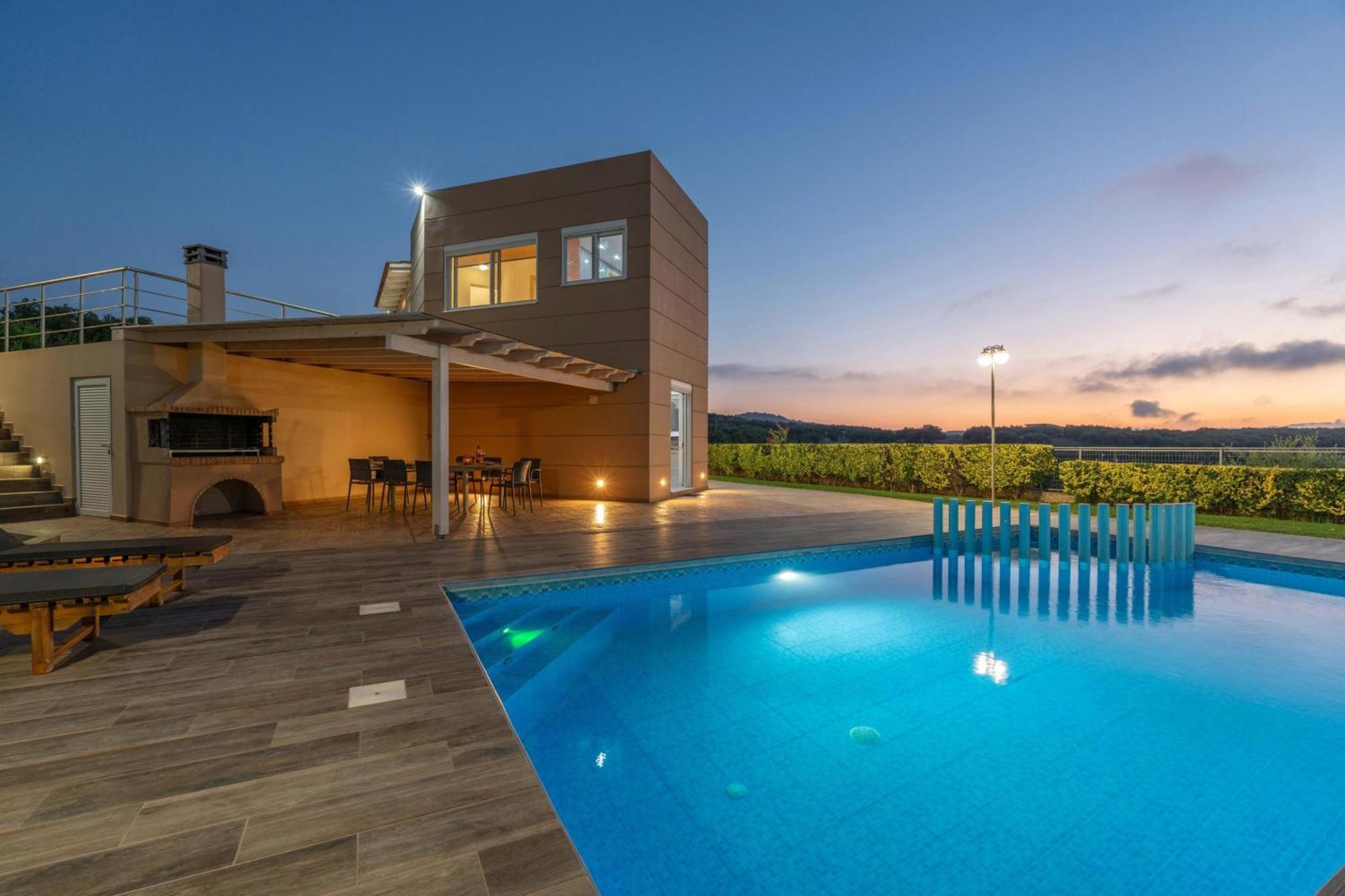Villa Ariella With Sea View Agia Marina  Bagian luar foto