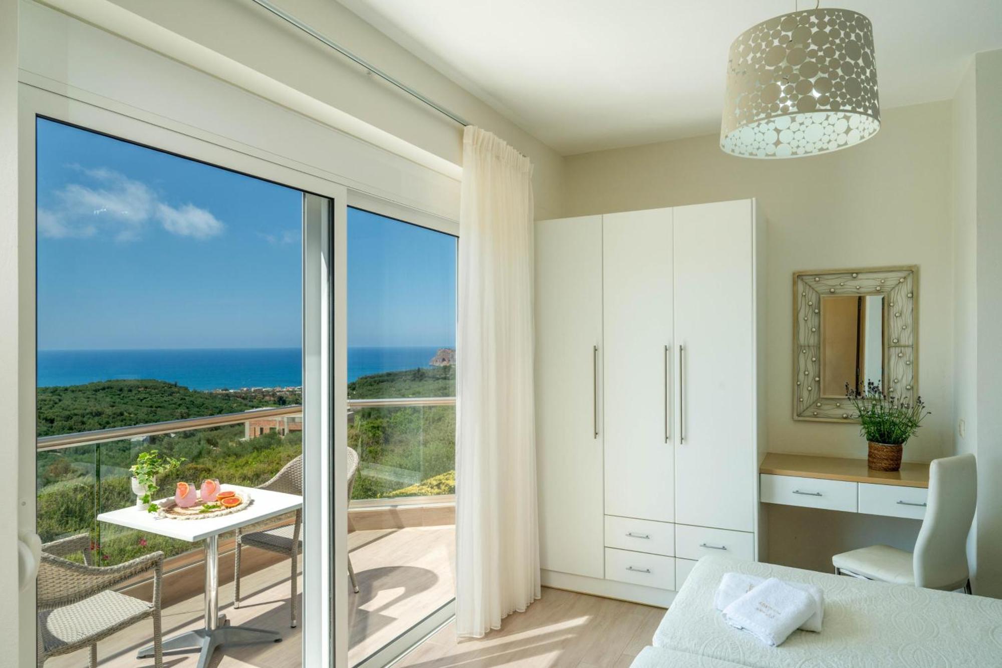 Villa Ariella With Sea View Agia Marina  Bagian luar foto