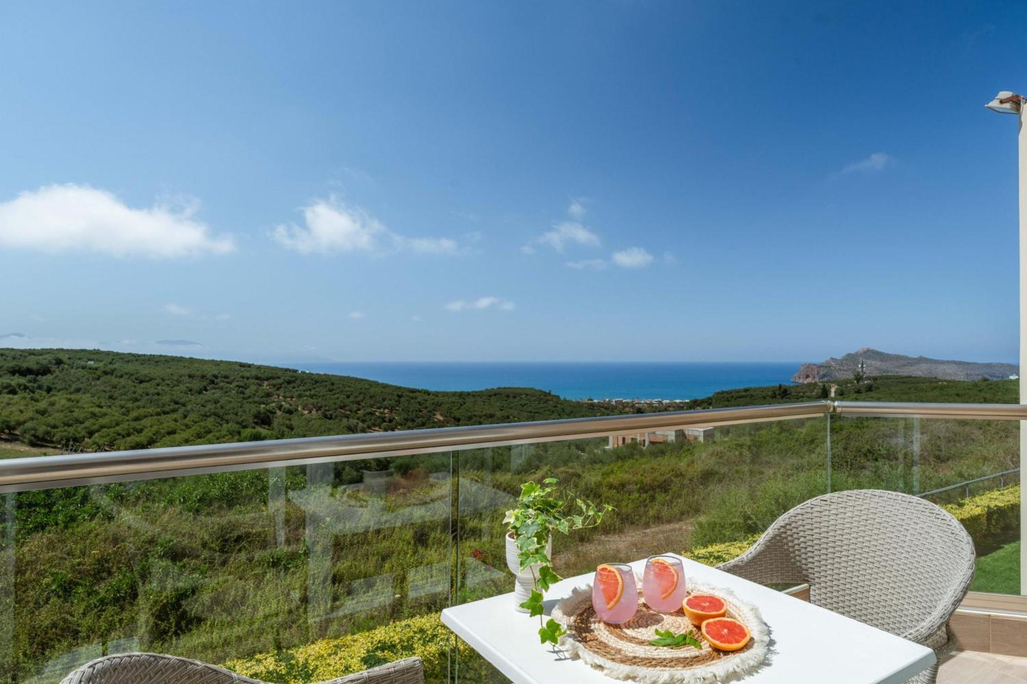 Villa Ariella With Sea View Agia Marina  Bagian luar foto