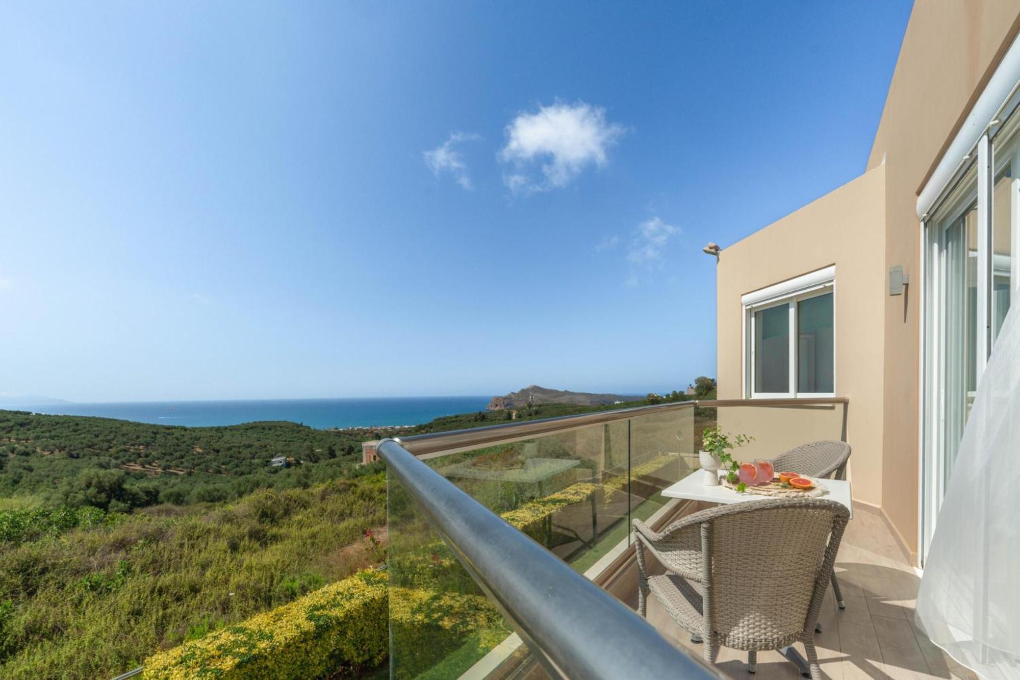 Villa Ariella With Sea View Agia Marina  Bagian luar foto