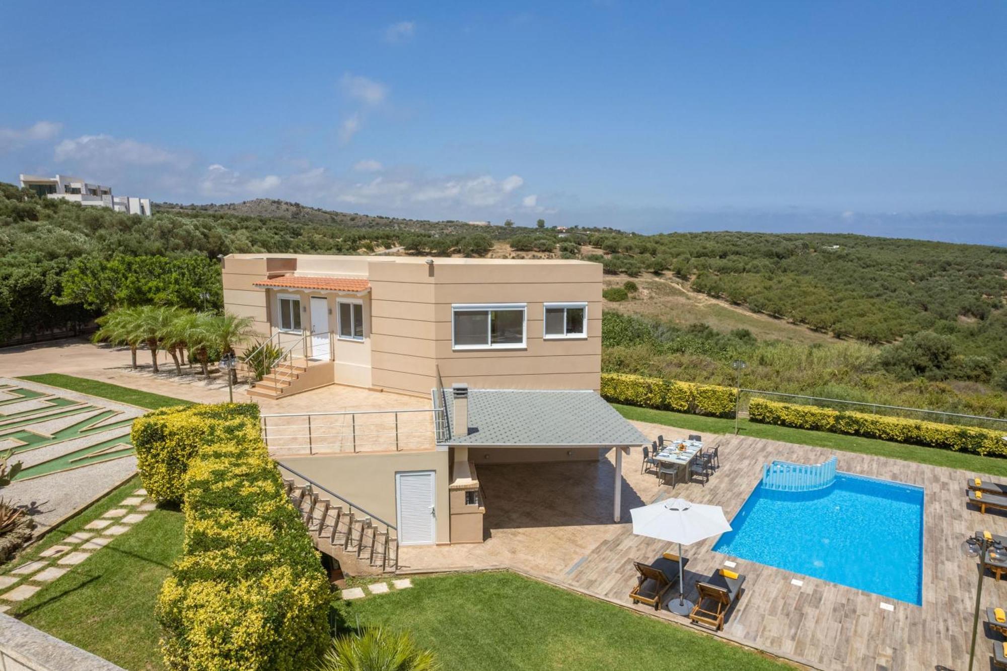 Villa Ariella With Sea View Agia Marina  Bagian luar foto