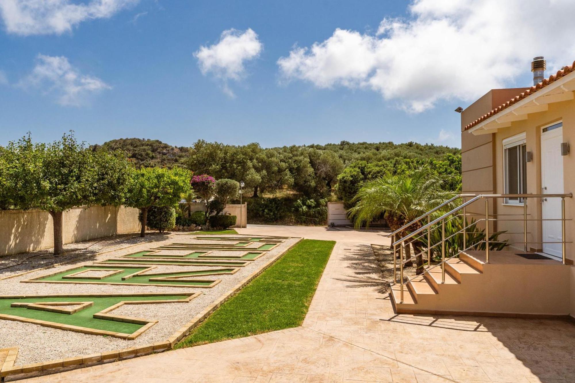 Villa Ariella With Sea View Agia Marina  Bagian luar foto