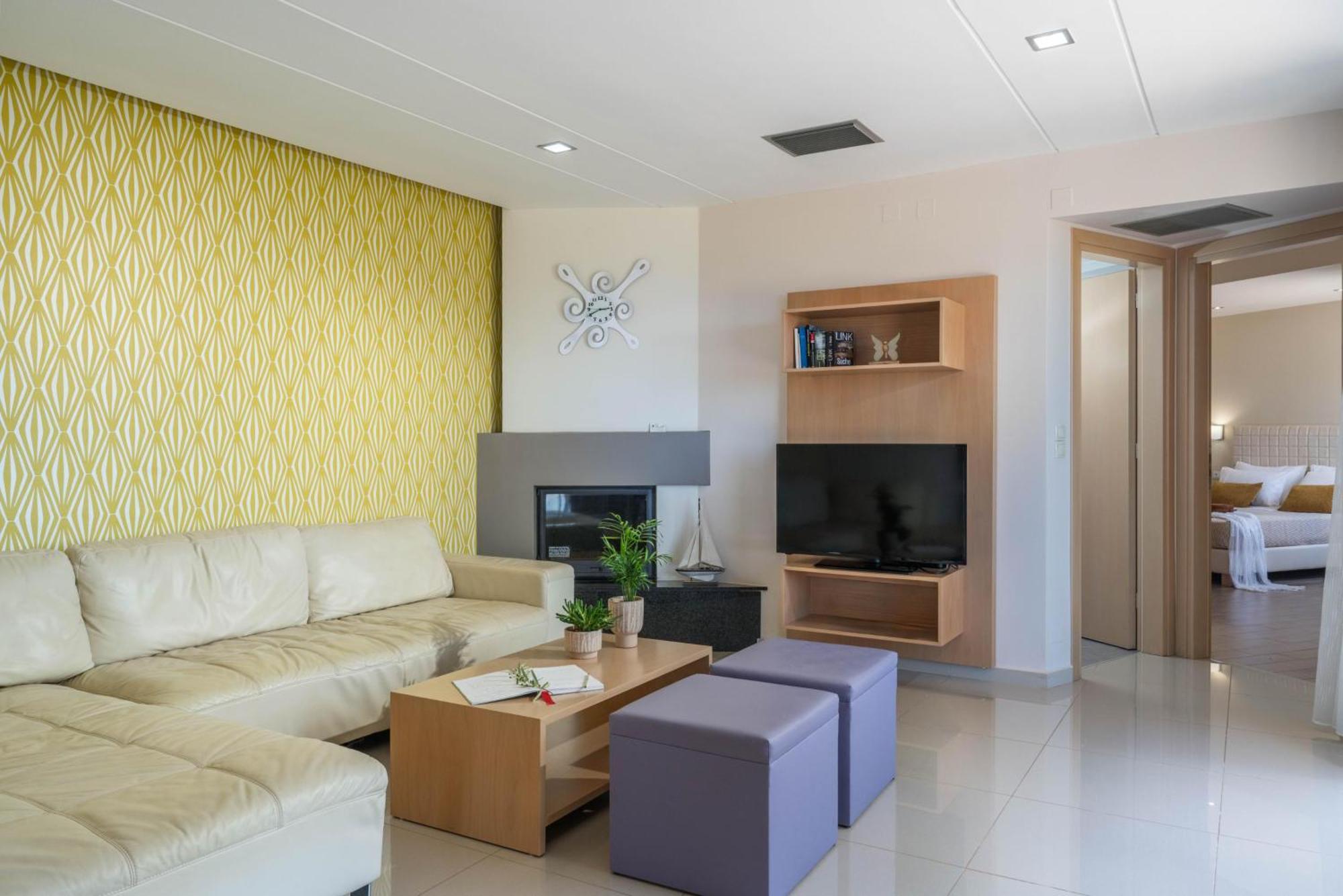 Villa Ariella With Sea View Agia Marina  Bagian luar foto